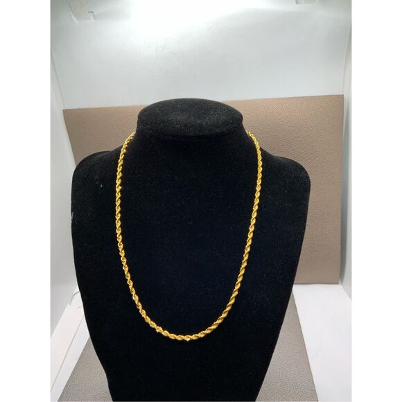 18k Yellow Gold Plated Rope Chain-one chain - Picture 1 of 7